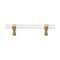 Gliderite Hardware 3-3/4 in. Center to Center Clear Acrylic Cabinet Pull Satin Gold 4718-96-SG-1 - alternate 1
